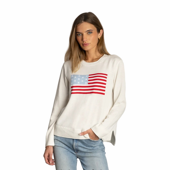 dylan Sweaters - Dylan American Flag Knit Sweater XS Patriotic USA Coastal Preppy